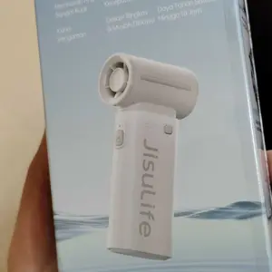 JISULIFE Handheld Fan Life9 Kipas Angin Mini Portable Pengumpul Angin Turbo 5000mAh Dengan Daya 5 Tingkat Pengaturan Angin Kencang yang Dapat Disesuaikan Alat Penurun Suhu Musim Panas