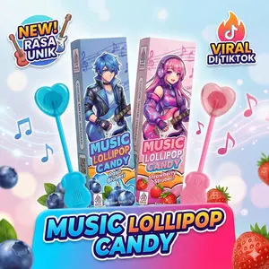 [HALAL] Music Lollipop Candy – Permen Gitar Unik Rasa Blueberry & Strawberry Halal Cocok untuk Party & Goodie Bag