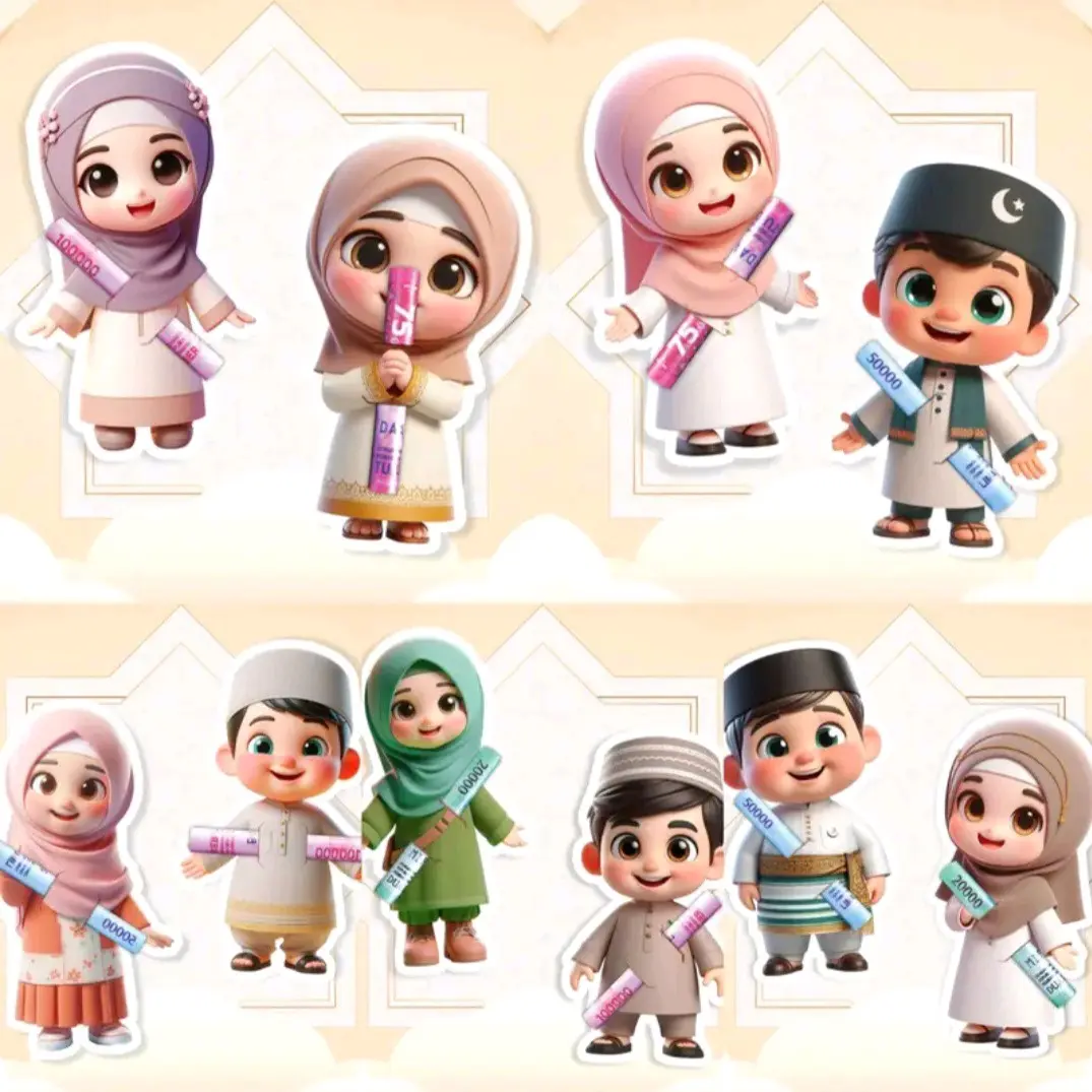 Amplop Lebaran Karakter 3D
