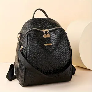 TAs Ransel Wanita Terbaru 2024 Tas Sekolah Tas Motif Tikar Kulit