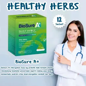 BIOSURE A+ Milk Susu Herbal Untuk Kesehatan Usus Besar Dan Gangguan Pencernaan Dengan Strain Probiotik Eksklusif Dari Amerika Dan Tingkat Inulin Yang Tinggi