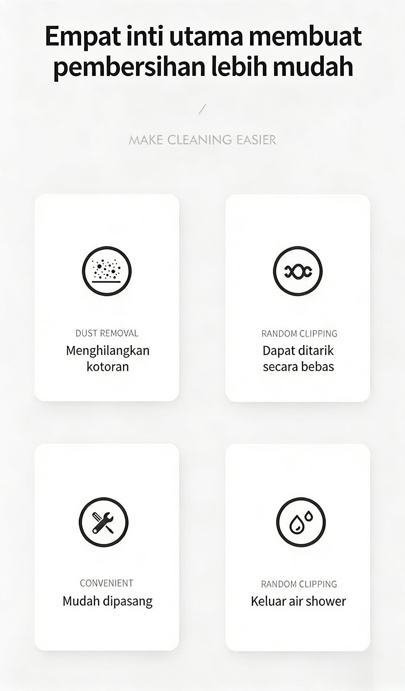 【Sam's market】Saringan Air Kran Filter Sambungan Keran Wastafel Dengan 4 Lapis Penyaring Water Filter Karbon