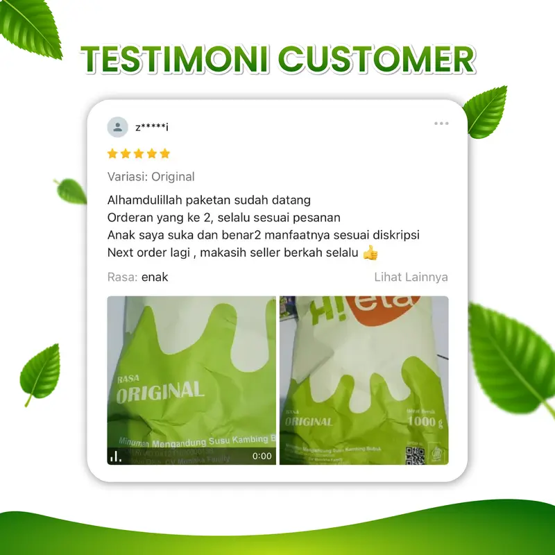 Susu Kambing Etawa Bubuk Alami 1kg Rasa Original Hieta 4