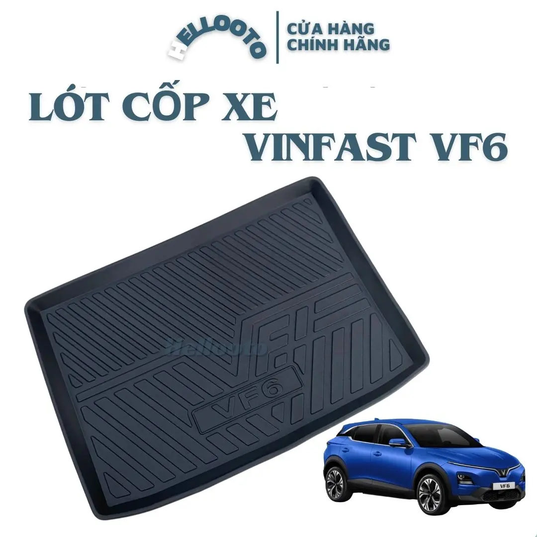 Lót cốp ô tô Vinfast VF6, chất liệu nhựa dẻo, ko mùi hôi