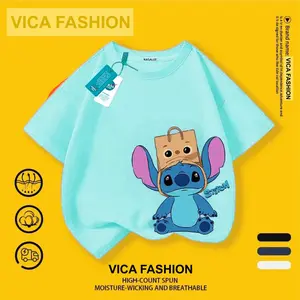 VICA FASHION Kaos Anak branded Import Bangkok Santai Fashion Bahan 100% Cotton Combed Sablon DTF Berkualitas untuk Cowok & Cewek Perempuan Size No 4-13
