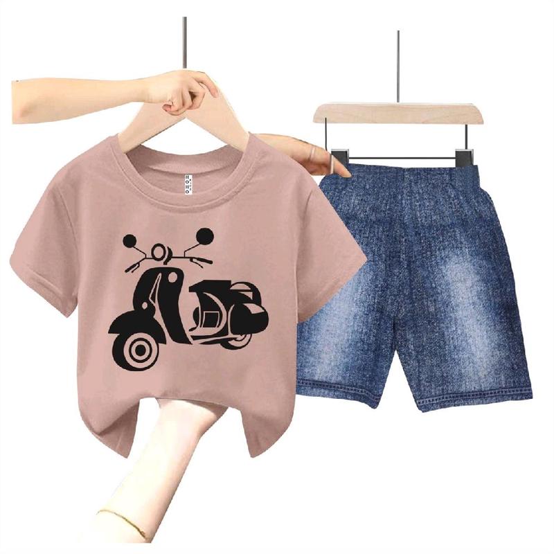 SETELAN ANAK CELANA SEMI JEANS DIGITAL SABLON // GAMBAR VESPA 4