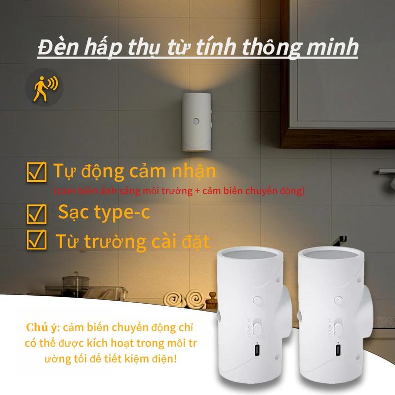  Đèn Ngủ LED Thông Minh Sile Có Cảm Biến Chuyển Động Đèn Tường Có Thể Sạc Lại USB Chiếu Sáng Xung Quanh Trong Nhà Đèn Bước Từ Tính Thích Hợp Cho Lối Vào Đầu Giường Bàn Làm Việc nước decor,Warm night light lamp 