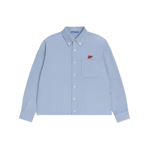 Bitsnbobs Longshirt Boxy Ravel Kemeja Lengan Panjang Stripe Oversized