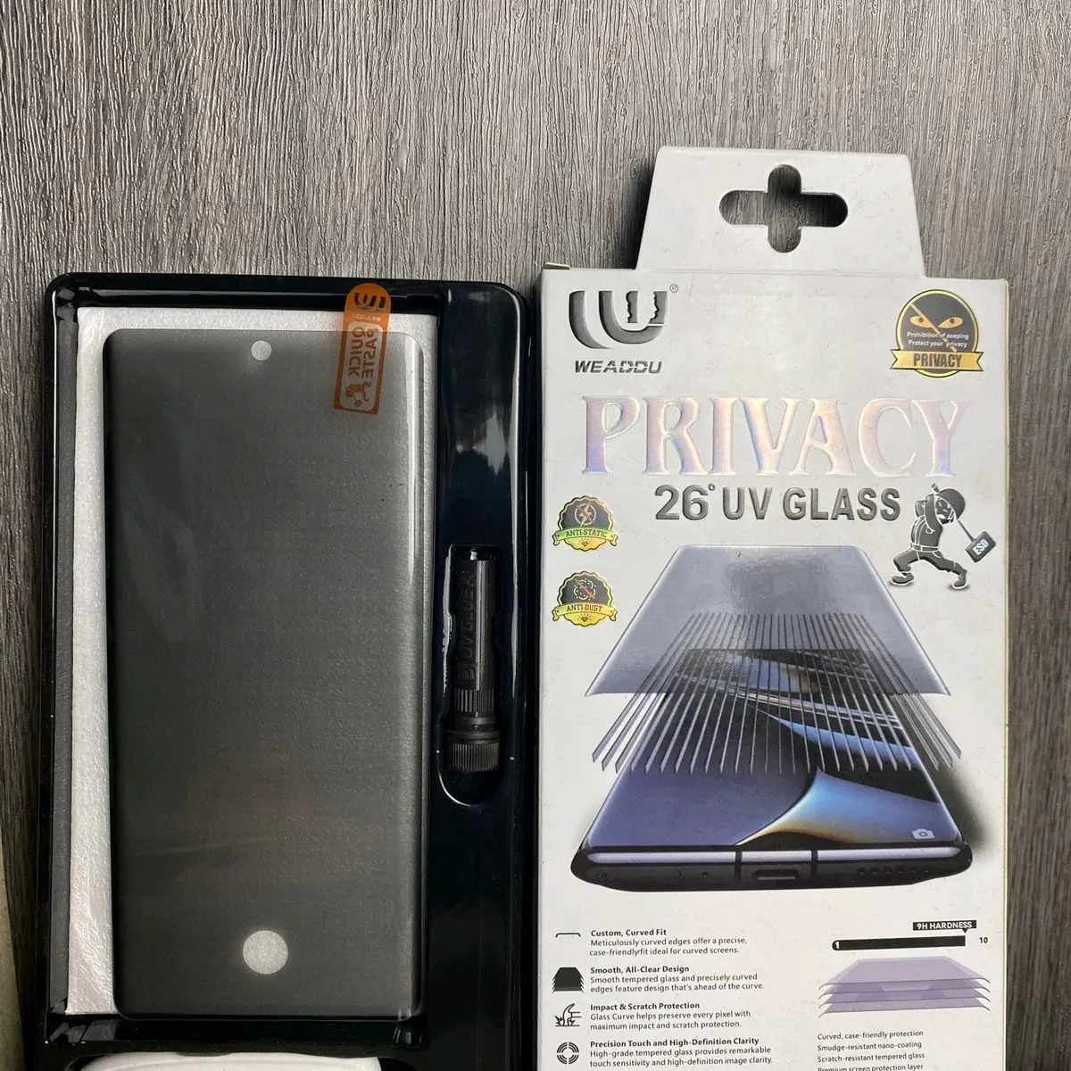 TEMPERED GLASS UV UNTUK LAYAR AMOLED BONUS CASE