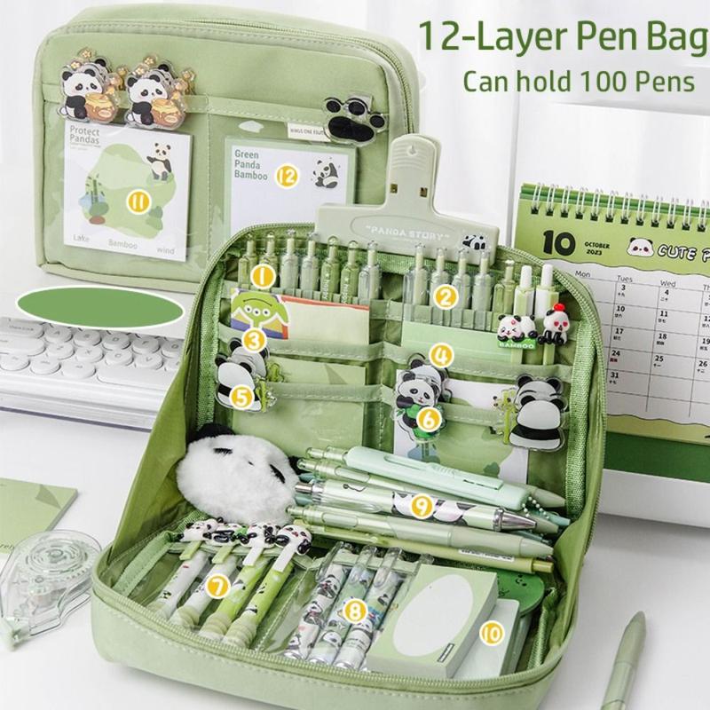 Product Introduction of กระเป๋าใส่ปากกา 12 ชั้น มัลติฟังก์ชั่น เปิด 90 องศา ซิปกลม กระเป๋าเครื่องเขียน กล่องดินสอความจุขนาดใหญ่ เหมาะสำหรับนักเรียน 16