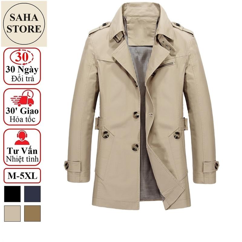 Áo khoác kaki nam hàn quốc manto SAHA12 măng tô dáng ngắn khaki blazer bigsize to 3xl 4xl 5xl cỡ đại 80kg 90kg 100kg