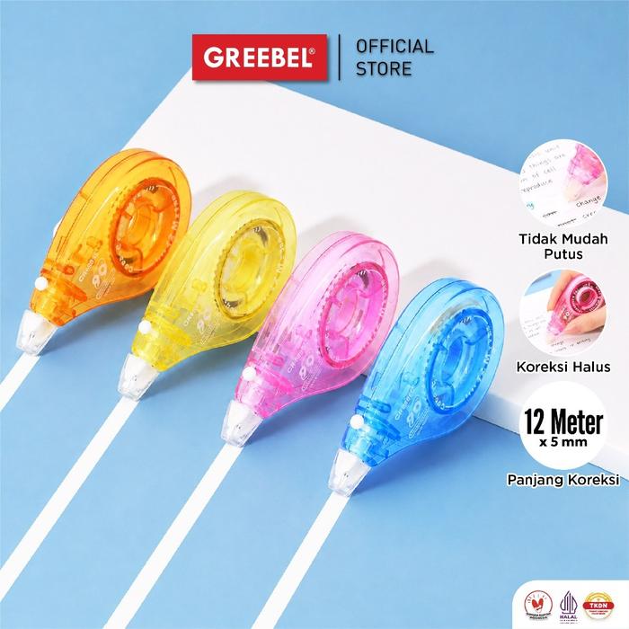 Gambar GREEBEL Correction Tape GCT-1227 Pastel Lucu / Tip Ex Kertas Roll Pita Koreksi Pulpen dari GREEBEL Kota Administrasi Jakarta Barat Tokopedia
