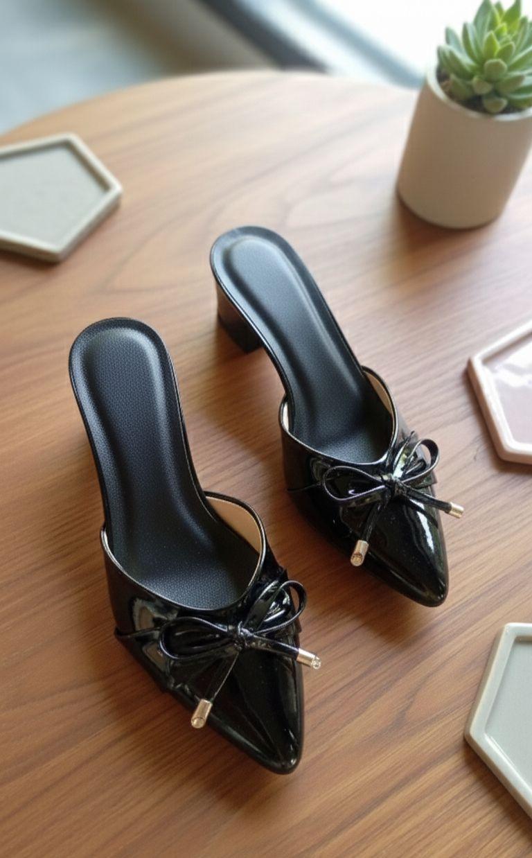 Sepatu Sandal Wanita Model Terbaru Pita Ikat High Heels 5cm Kekinian Bapuo Hitam Elegan Sepatu Sandal Wanita Model Terbaru Pita Ikat High Heels 5cm Kekinian Bapuo Hitam Elegan