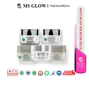 NIGHT CREAM  MS GLOW  PRODUK ECER ALL VARIAN KRIM MALAM