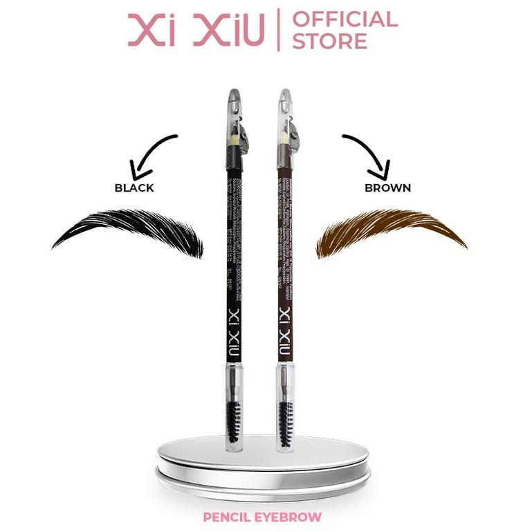 Product Introduction of Xi Xiu Pensil Alis 2 in 1 Black Brown- Tekstur Creamy dan Pigmented - Pencil, Waterproof Eyebrow 0