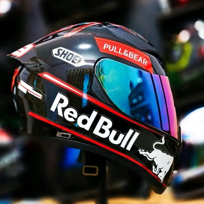 Mũ bảo hiểm fullface Royal M138B Helmet màu trơn va tem redbull  - 8