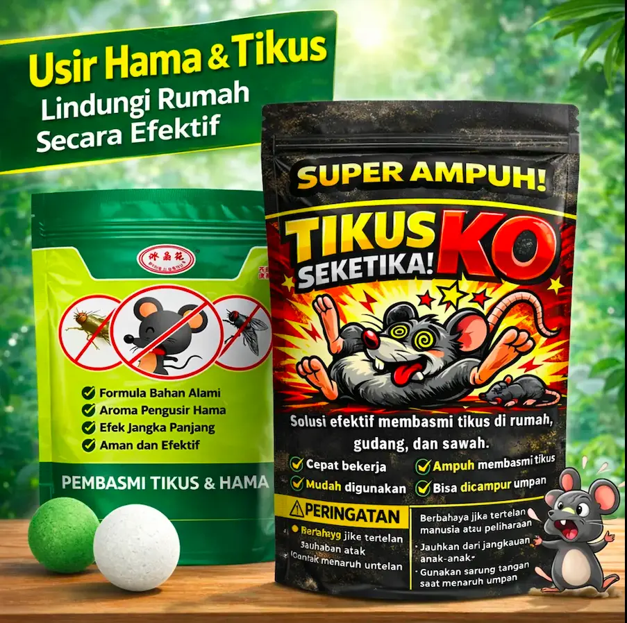 [ HARGA SPECIAL ] 1 PAKET ISI 5 Pcs - Obat Pengusir Hama / Pil Kamper Pengusir Hama Tikus Serangga Ramah Lingkungan