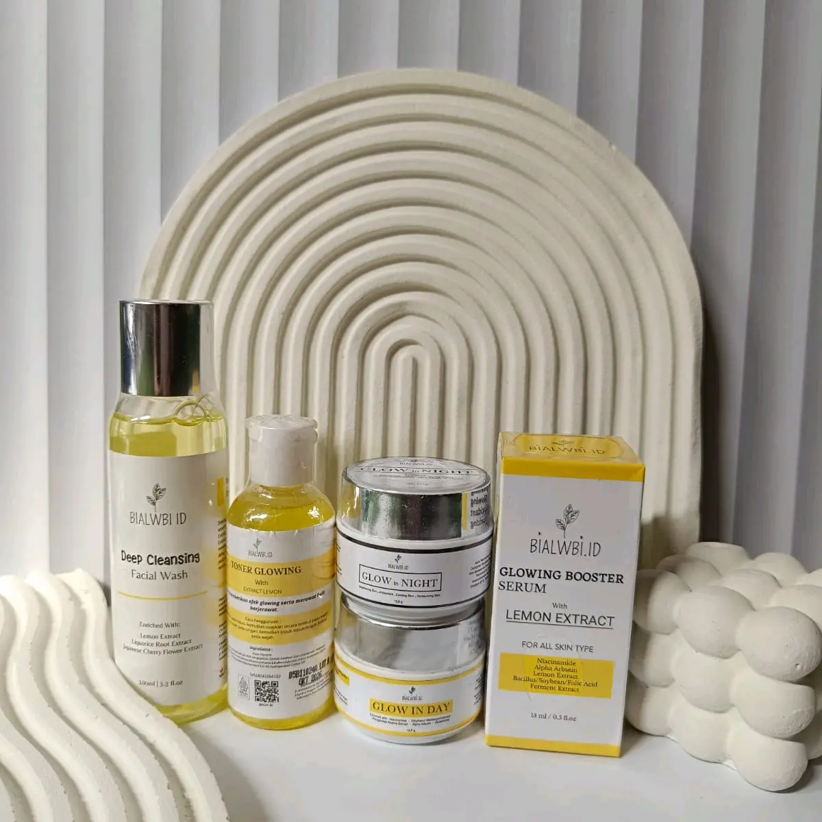 BIALWBI SKINCARE GLOWING WITH EXTRACT LEMON BPOM ATASI SEMUA MASALAH KULIT WAJAH | Paket Skincare