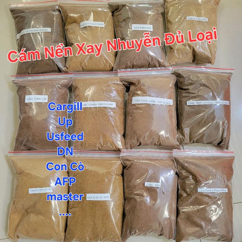  Cám tanh xay nhuyễn cargill  up usfeed con cò master DN... đủ loại  dùng làm mồi câu cá hoặc dùng để phối nhiều loại mồi câu cá 