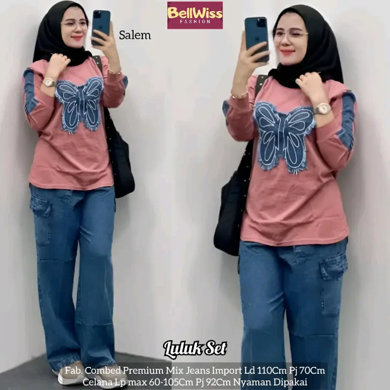 Sopra Set Celana Wanita Terbaru Setelan Celana Jeans Kekinian 4