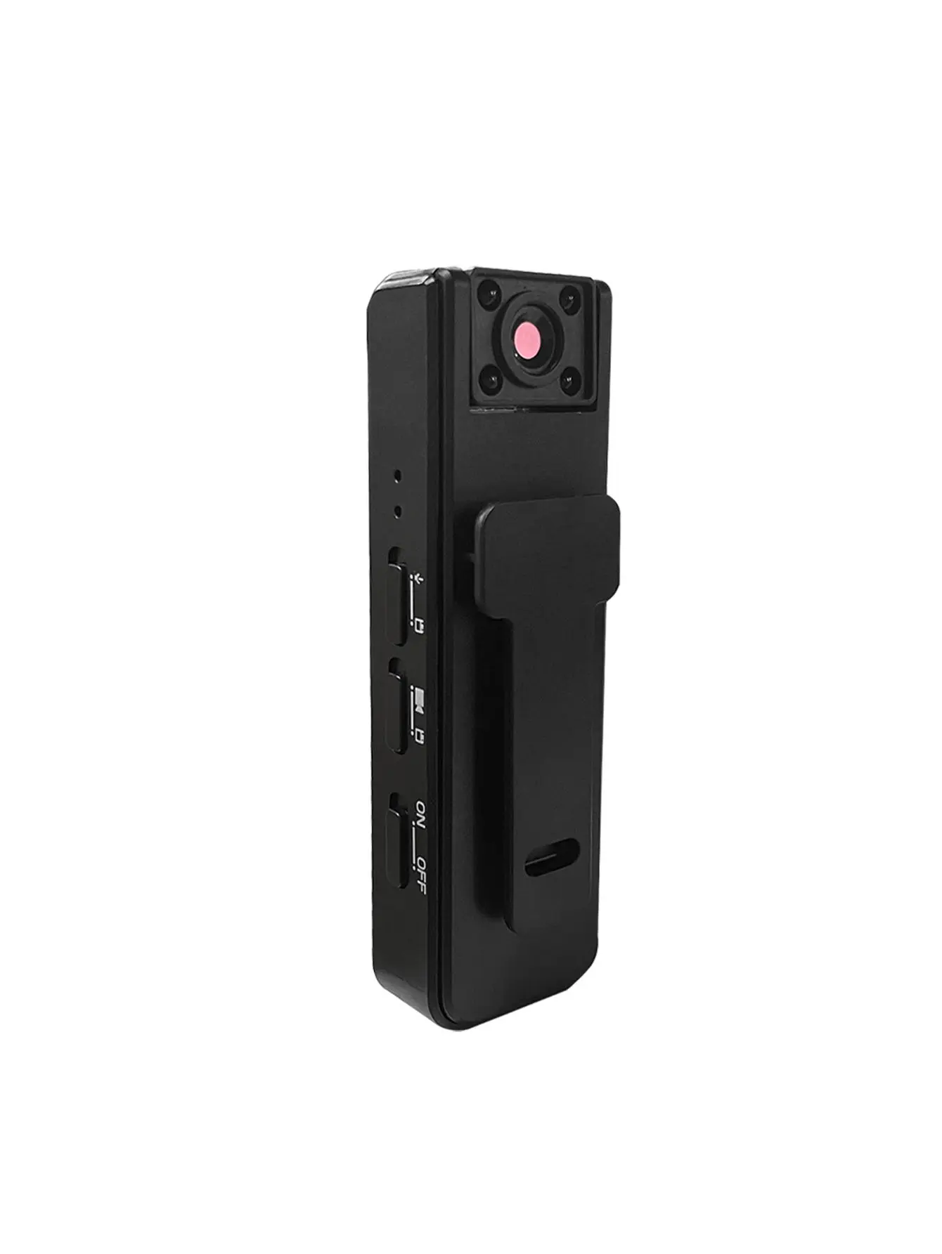 กล้องร่างกายแบบพกพา, กล้องร่างกาย Vlog HD, พร้อมเลนส์หมุนได้ 180°, กล้องร่างกายที่สวมใส่ได้, การมองเห็นได้ในเวลากลางคืน IR, เหมาะสำหรับกีฬากลางแจ้ง, กล้องวิดีโอ (ไม่มีการ์ด TF)