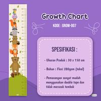 Gambar Lembar Belajar Growth Chart - Pengukur Tinggi Badan Anak Aesthetic Ukuran 150cm - Growth - 001 dari Lembar Belajar Kab. Purworejo 5 Tokopedia