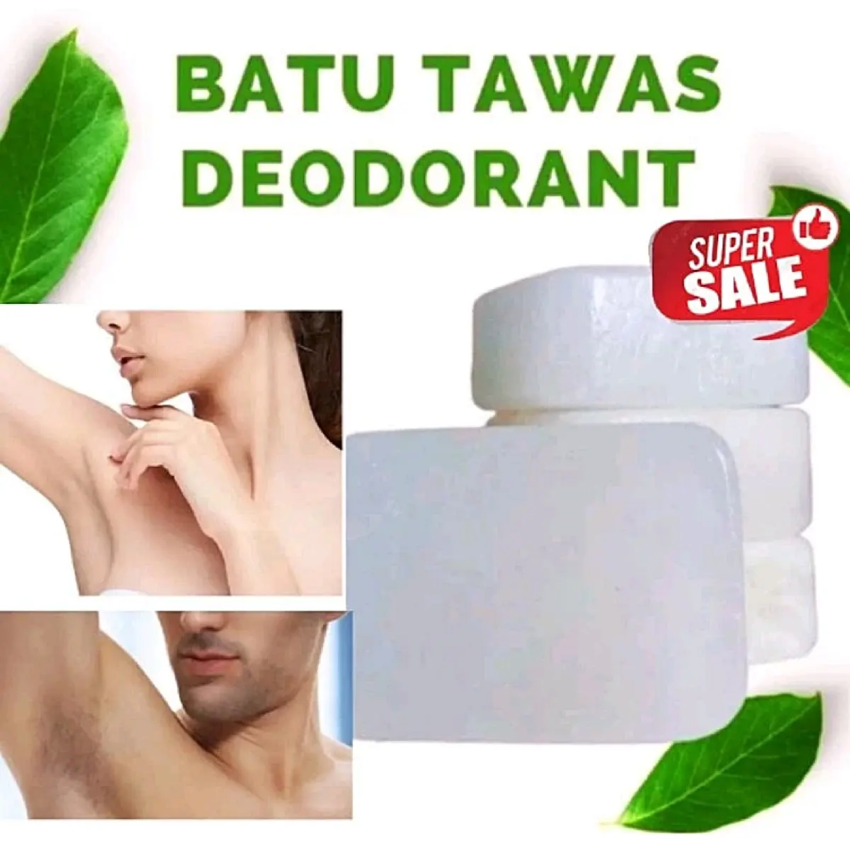 Batu Tawas Alami  Bau Ketiak Badan Langsung Minggat