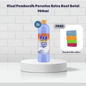 [Free Handuk Microfibre] Vixal Pembersih Porselen Extra Kuat Botol 700ml Twinpack