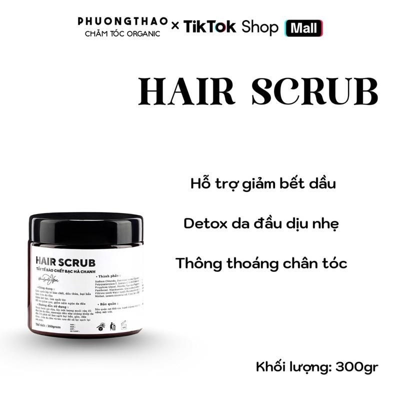 Tẩy Tế Bào Chết Da Đầu Bạc Hà Chanh size 300gram Chăm Sóc Tóc