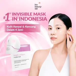 Bio Beauty Lab Bright Collagen Invisible Mask - Brightening & Plumpy Skin | Glowing Mask | Masker Wajah Glowing | samarkan  Garis Halus | Kulit Kencang