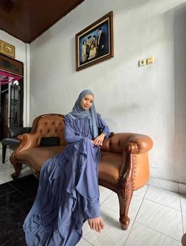 Product Review of Siera Dress Gamis Ceruty Muslim Wanita Mewah Pesta Kondangan Lebaran Cantik baju from e** 1