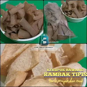 kerupuk bawang/rambak tipis-rambak tepung tapioka-camilan gurih-teman makan -mentah 500gram