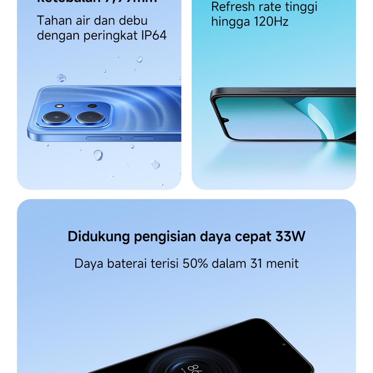 Xiaomi Redmi 15C (6GB/128GB) (8GB/256GB) | Baterai besar 6000mAh dengan pengisian cepat 33W | Desain ramping dan elegan | Layar Imersif 6.9" 120Hz | 50 MP kamera ganda AI [Offical Store]