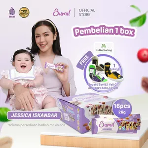 BUMIL Makanan Ringan Bar Rasa Yoghurt Berry dengan Daun Katuk (Granola Bar Yoghurt Berry) [1 box / 16 pcs]