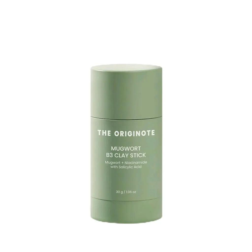 The Originote Mugwort B3 Clay Stick Mask - Masker Wajah Mugwort Acne Menenangkan dan Membuat Wajah Kencang dan Halus with Niacinamide