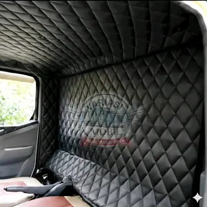 1set plafon kabin mobil truk dan pickup motif jahitan full wajik variasi benang warna kain sudah di lapis busa