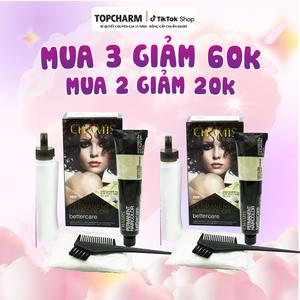[COMBO 3 GIẢM 60K] TOPCHARM MALL Kem Nhuộm Tóc Màu Thời Trang Nâu Lạnh Xám Khói Đỏ Tím Nâu Cam 30 Màu Không Tẩy Không Khô Không Rát Tóc Chamis 120ml Dụng Cụ Kèm Oxy Bao Tay Lược Đổi Màu Tóc