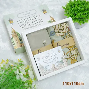 Hampers duet hijab segi empat azara motif dan polos senada