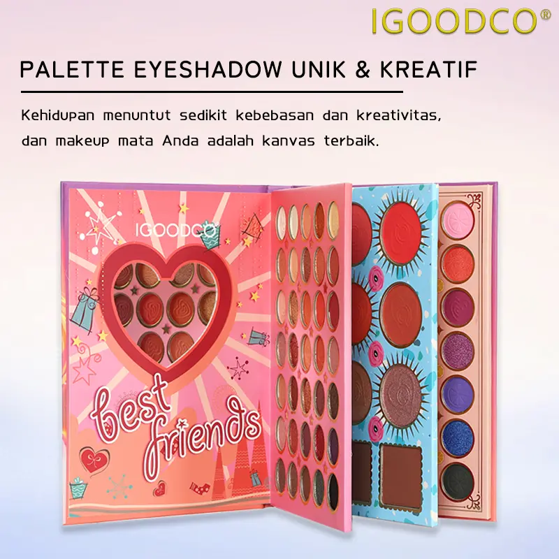 IGOODCO New 82 Color Eye Shadow Book Shimmer Matte Shimmering Powder Sequins Three Layers Makeup Palette Stage Makeup Palette 1