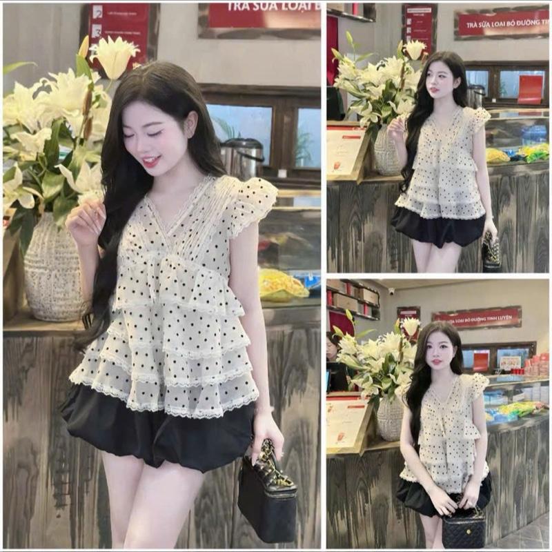  ÁO|BỘ CÁNH TIÊN CỔ V ÁO TẦNG+QUẦN VÁY BÍ bigsize 48-90kg 