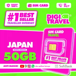SIM Card Jepang Japan Kyoto Tokyo Yokohama Kuota Besar Softbank 4G/5G | Simcard Japan Jepang Softbank Kuota Data Internet | DIGITRAVEL SIM Card Jepang Japan Kuota Besar Softbank Langsung Aktif
