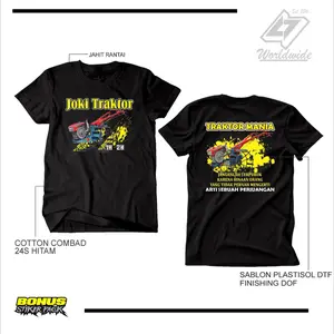 Traktor mania Kaos Oblong Distro Pria Wanita Combed 24s tebel dan dingin