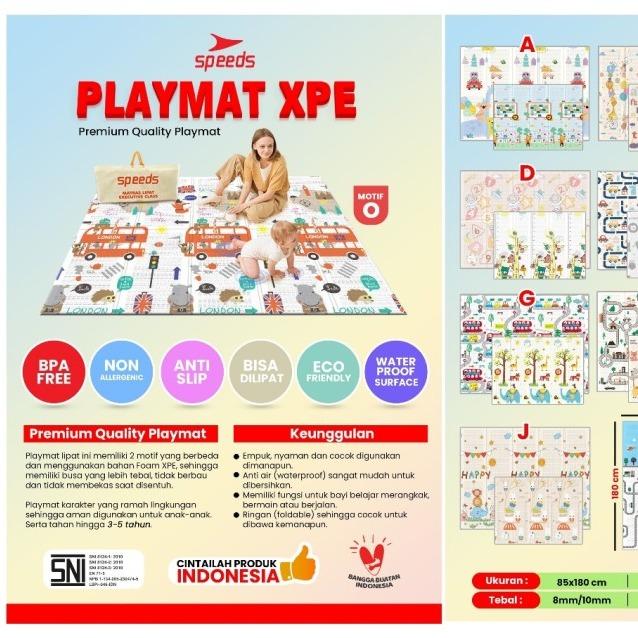 SPEEDS Karpet Lipat Playmat Bayi Karpet Bayi Matras Bayi Tikar Lipat 027-14 - 180x200x8mm 3