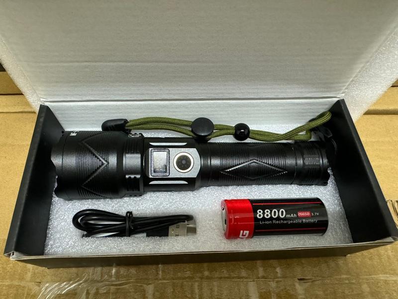 Multifunctional flashlight 8800mAh ultra bright LED Powerful Flashlight Alloy Body 5 Lighting Modes Type-C Torch Light Tactical Flashlights Outdoor  Portable Lampu Terang 9