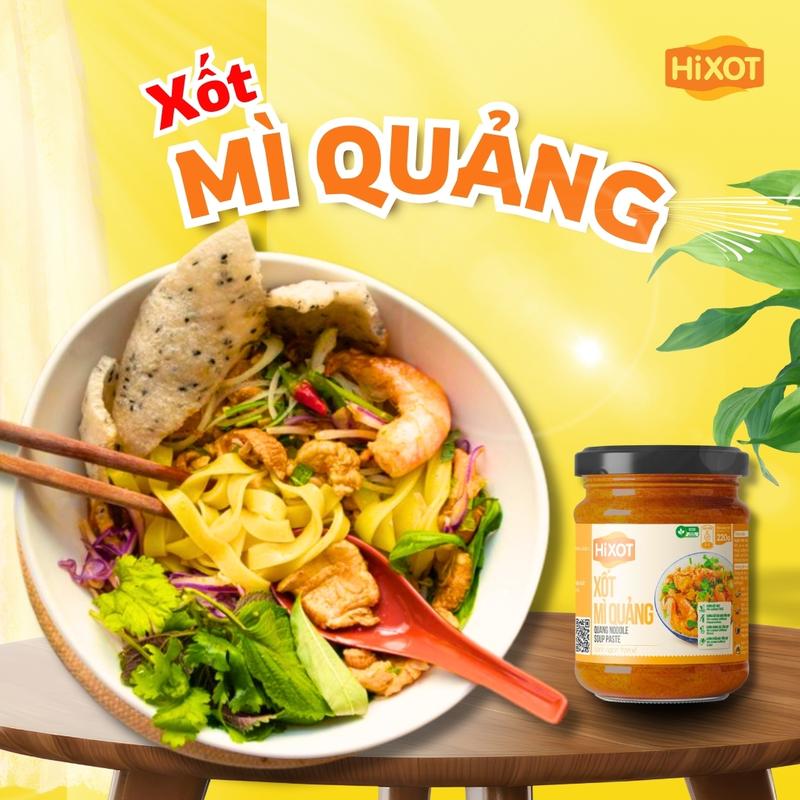 HiXOT Xốt Mì Quảng Hũ 220Gram - Gia vị hoàn chỉnh
