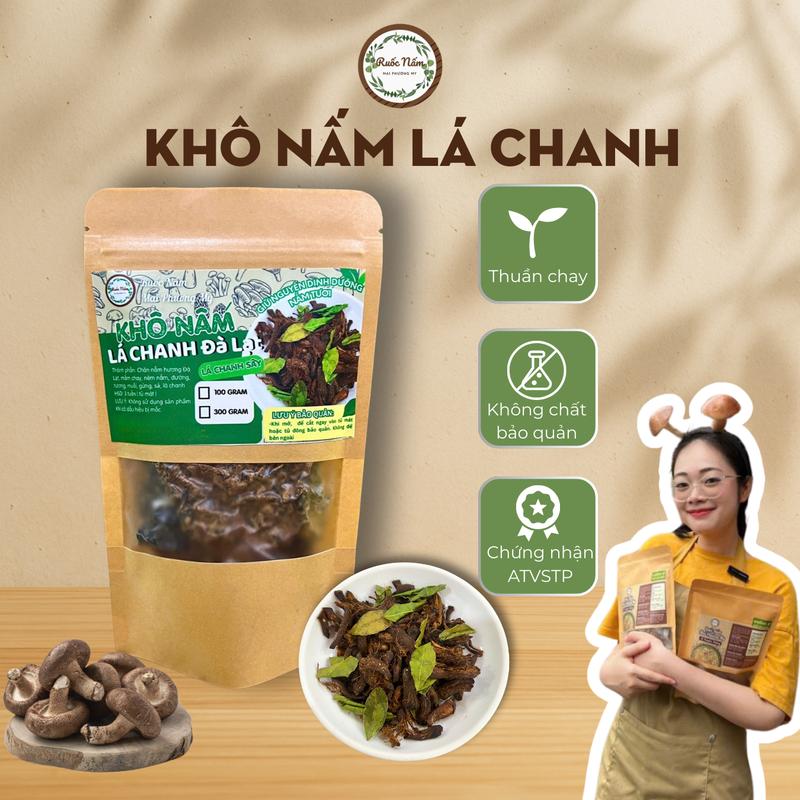 [ƯU ĐÃI ĐẶC BIỆT] Khô Nấm Lá Chanh , Ăn Chay, Ăn Vặt Bếp Mai Phương My Tư Chân Nấm Hương Đà Lạt (Chỉ dành cho video)