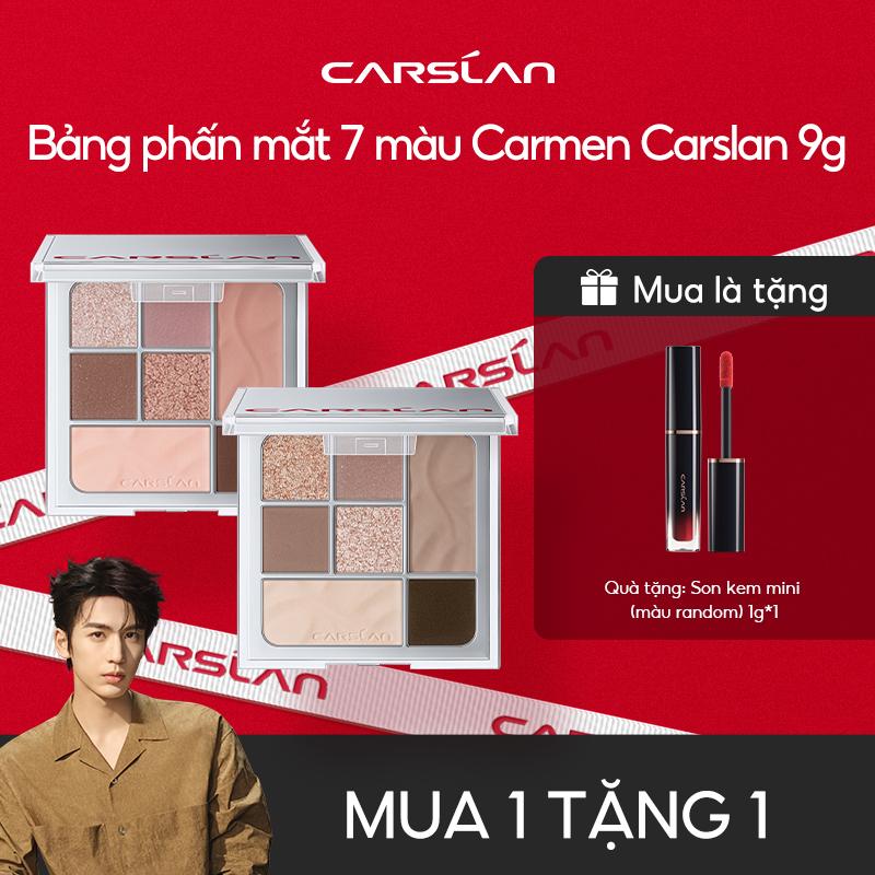 [MIN] Phấn mắt Carslan Carmen 7 màu,Bảy màu bốn kiểu phấn Màu dễ phối không kén da ,Không bay phấn Lên màu đẹp tự nhiên 10g