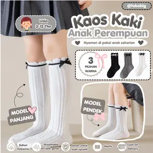 [Tokobig] Lingling Kaos Kaki Anak Import Kaos Kaki Anak Perempuan Pita Usia 3-12 Tahun