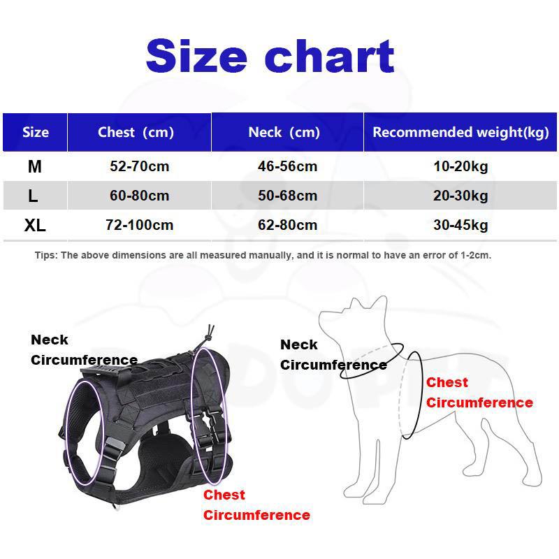 DODO-Dây Đai Chiến Thuật Cho Chó, Áo Vest Huấn Luyện Thú Cưng Quân Đội, Chó Chăn Cừu Đức K9, Bộ Dây Đai Và Dây Xích Cho Chó Nhỏ, Vừa Và Lớn 3