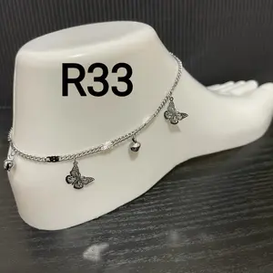 Gelang Kaki Wanita Silver Terbaru dengan Berbagai Motif - Panjang 28 cm - Putih, Aksesoris